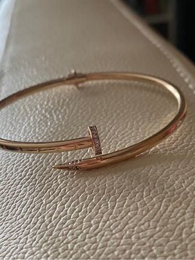 10karat Rosegold Nail Bangle